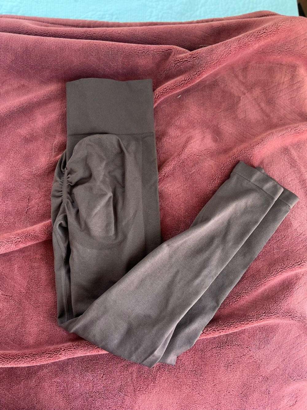 Brown High-Waist Leggings